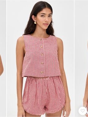 Posse Rio Top and Aurelia Shorts Gingham Set